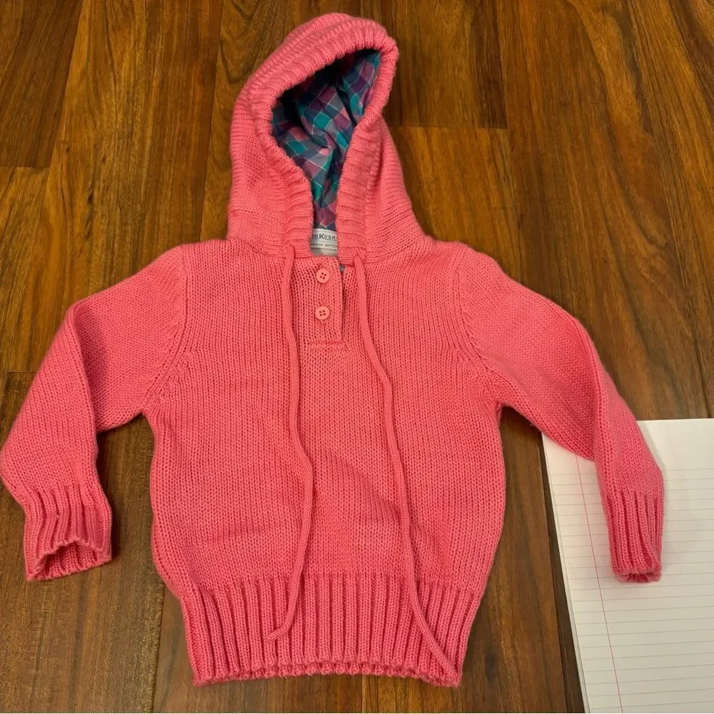 Osh Kosh B’Gosh vintage pink sweater hoodie